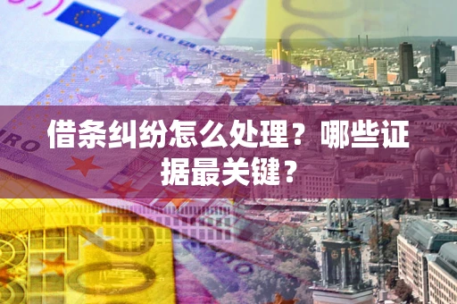 北京借条纠纷怎么处理？哪些证据最关键？