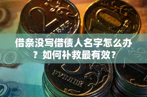 北京借条没写借债人名字怎么办？如何补救最有效？