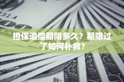 北京担保追偿期限多久？期限过了如何补救？