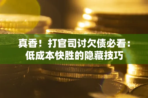 北京真香！打官司讨欠债必看：低成本快胜的隐藏技巧
