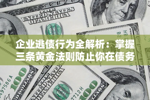 北京企业逃债行为全解析：掌握三条黄金法则防止你在债务乱局中“踩雷”